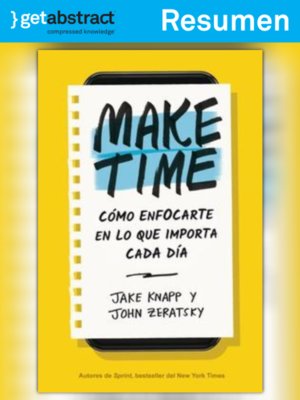 cover image of Make Time (resumen)